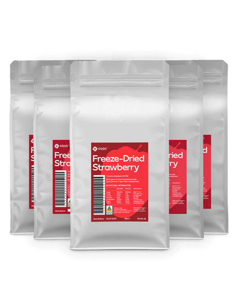 GQQG Freeze-dried Strawberry (diced), 5 kg - Wholesale