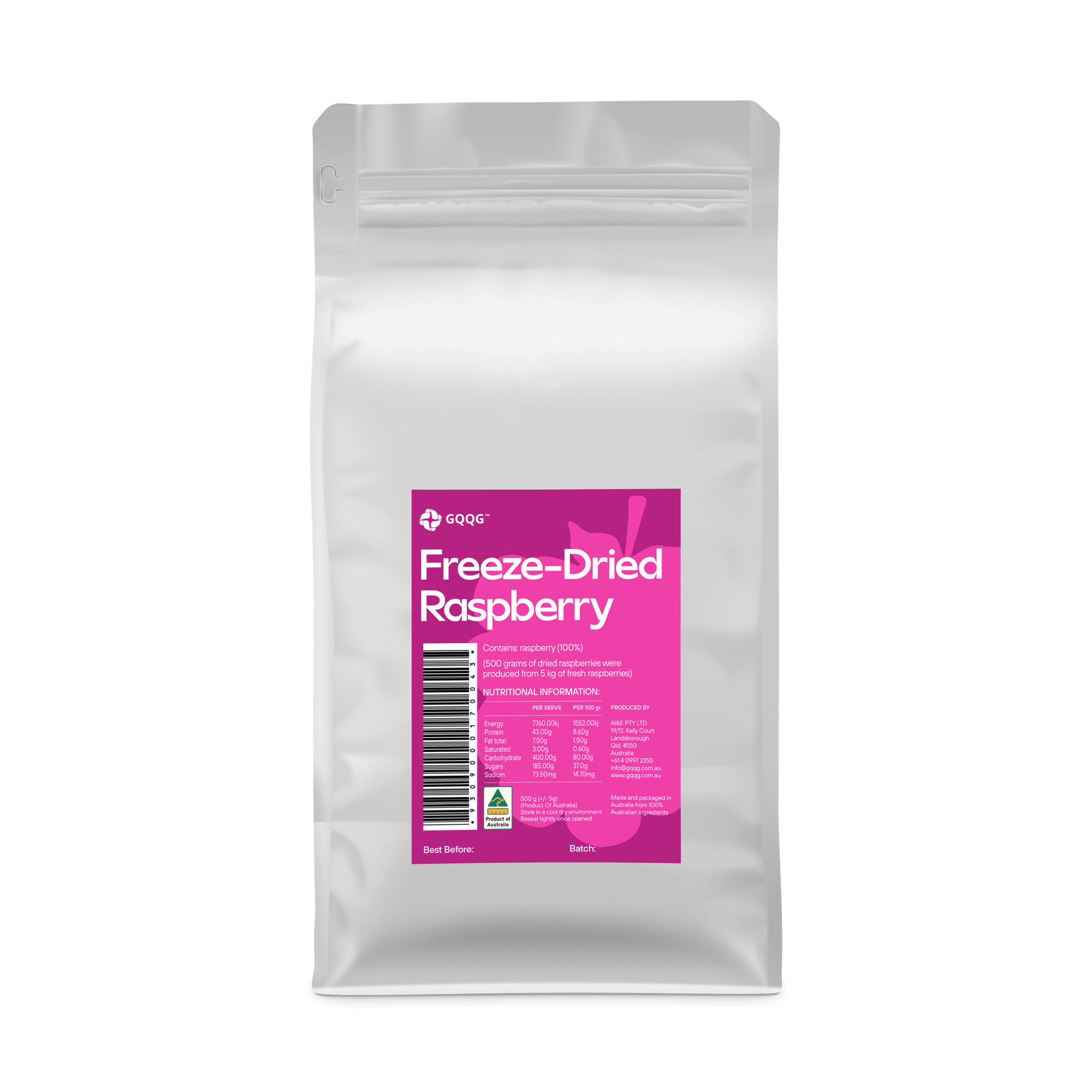 GQQG Freeze-dried Raspberry (whole) - Retail