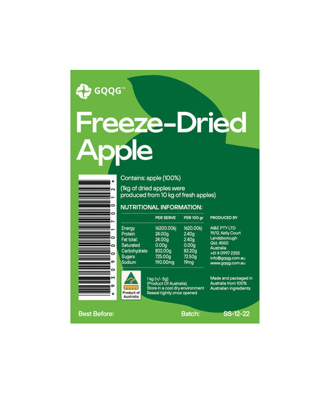 GQQG Freeze-dried Apple (sliced) - Retail