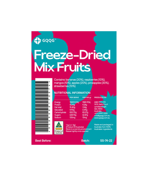 GQQG Freeze-dried Fruit Mix, 5 kg - Wholesale