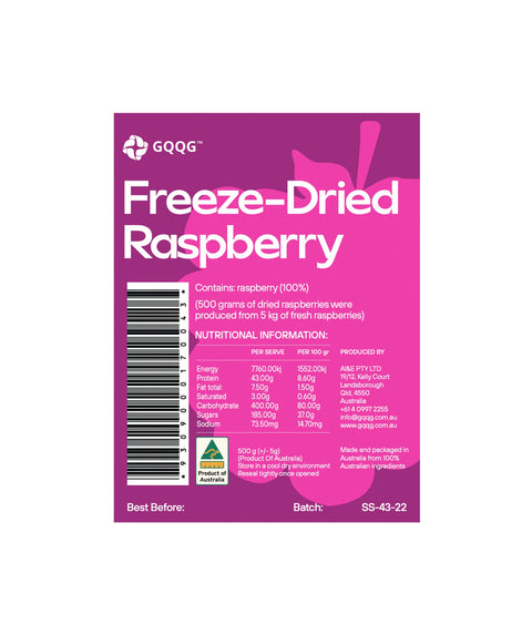 GQQG Freeze-dried Raspberry (whole) - Retail